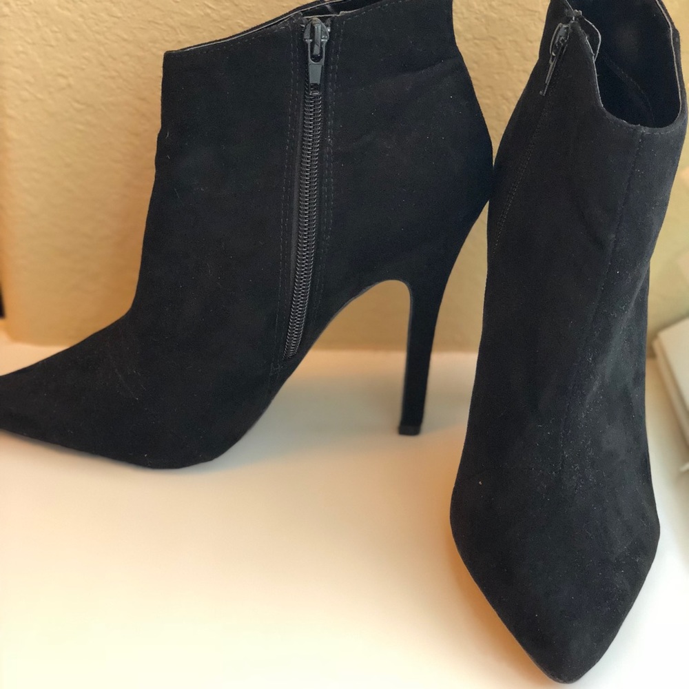 Black Short Bootie Heels